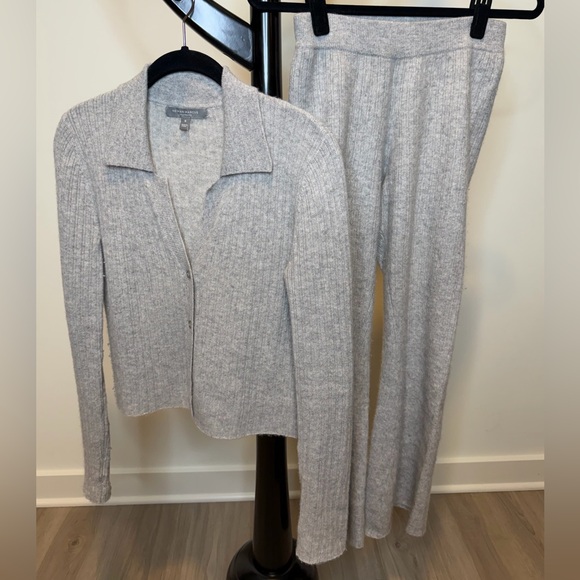 Neiman Marcus %100 Cashmere Gray Pant Bootcut - Picture 8 of 8